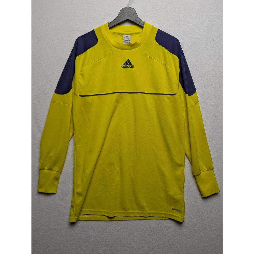 Adidas Climalite Yellow and Blue Keepers Jersey Shirt Long Sleeve‎ Size M